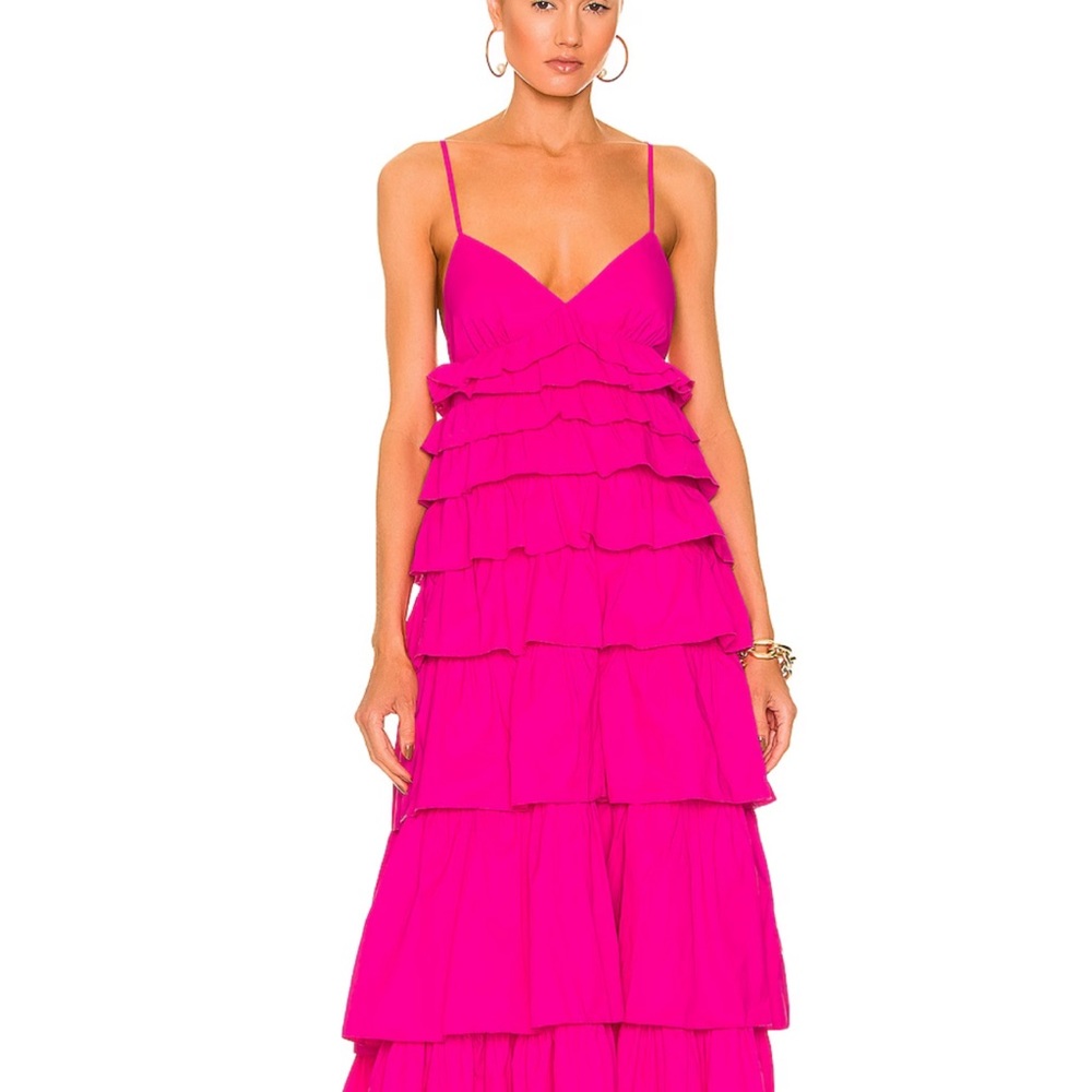 STAUD Rylie Tiered Ruffle Maxi Dress (BRAND NEW WITH TAGS)